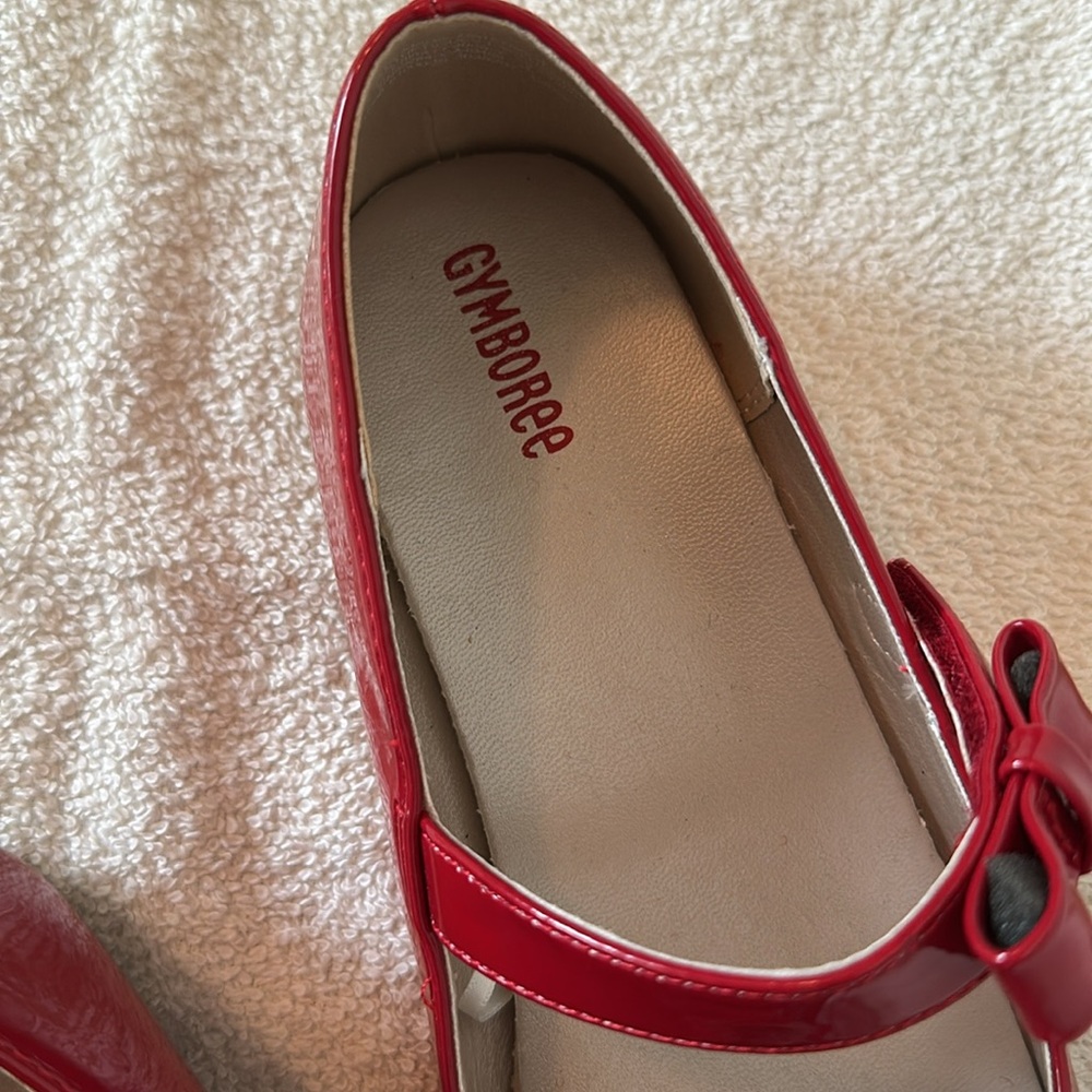 NWOT GYMBOREE Shiny Red Mary Jane Dress Shoes Size 3 - Picture 9 of 13
